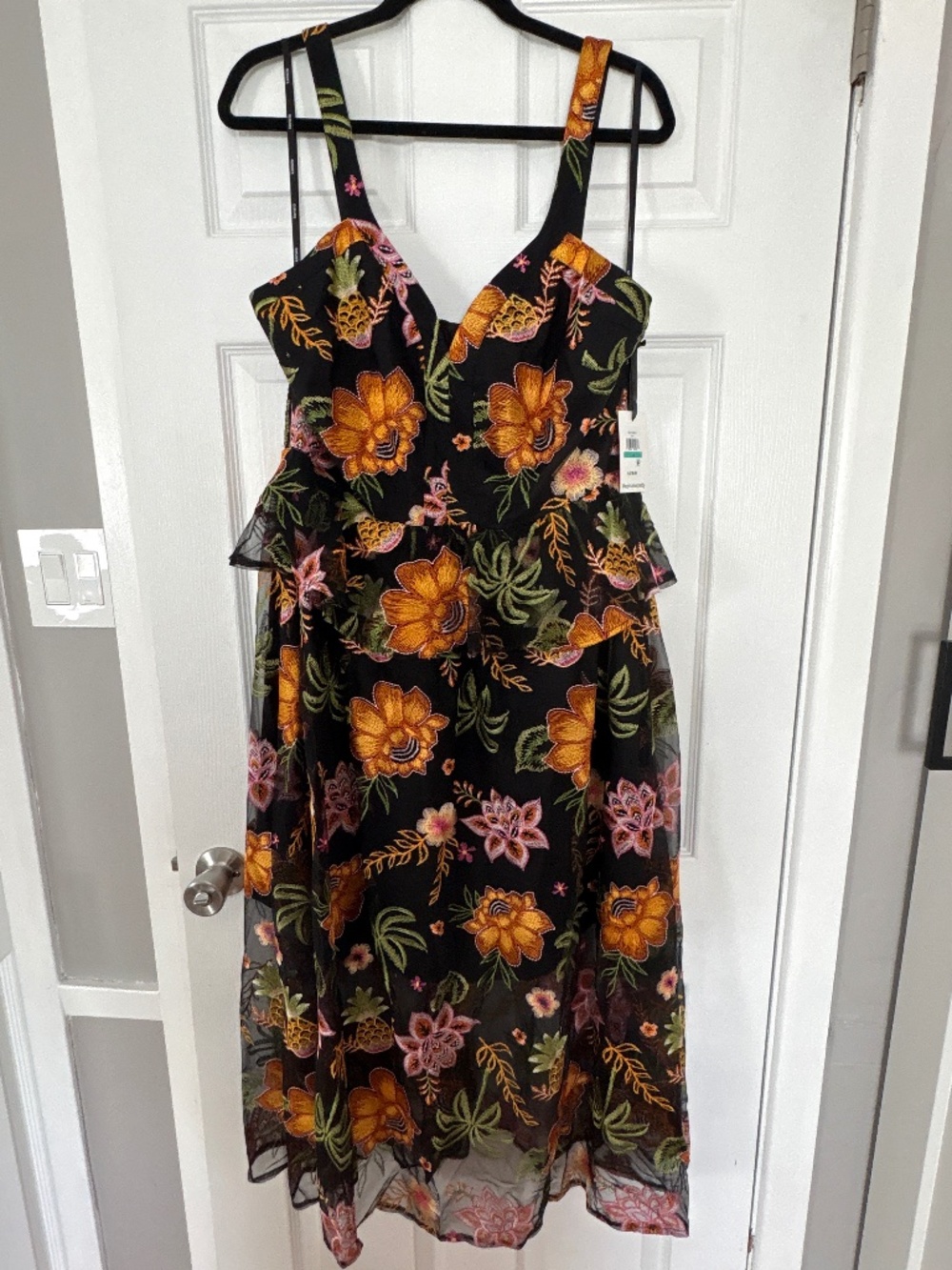 Kenzie Embroidered Mesh Dress